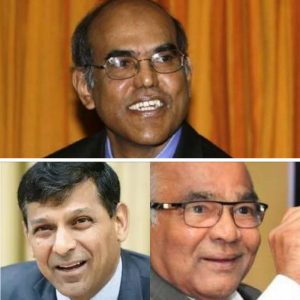 Former RBI Governors Subbarao, Rajan & Reddy