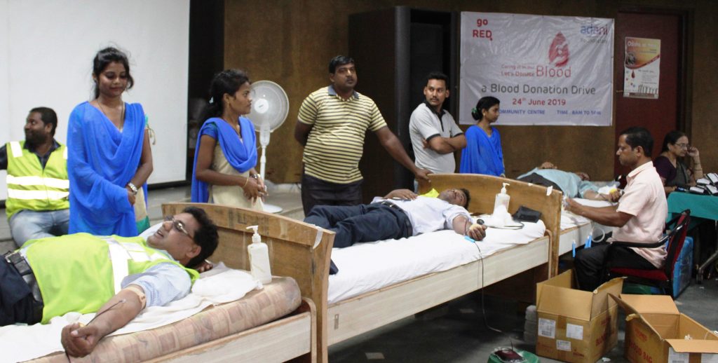 Blood donation drive by Adani Foundation