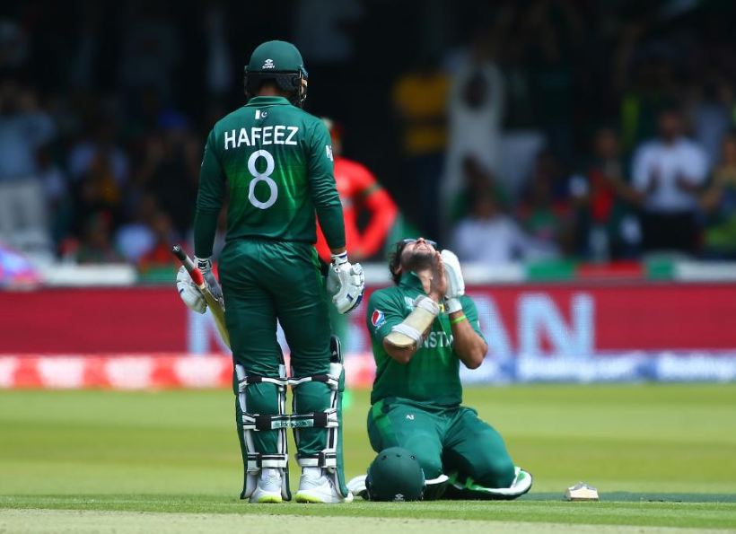 Imam-ul-haq falls to his knees in prayer after reaching a century