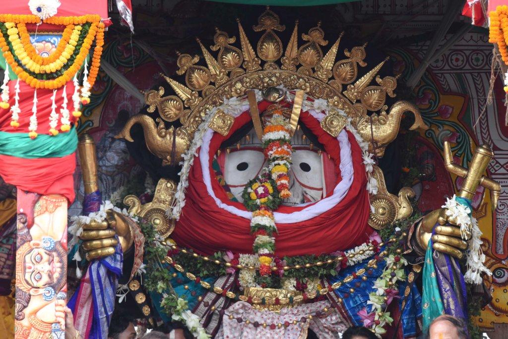 Suna Besha of Lord Balabhadra in Taladhwaja Rath at Puri