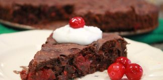 chocolate cranberry brownies